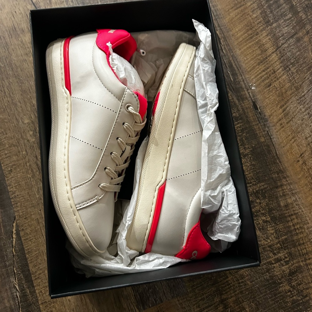 Coach Neon Sneakers Pink and White NEW